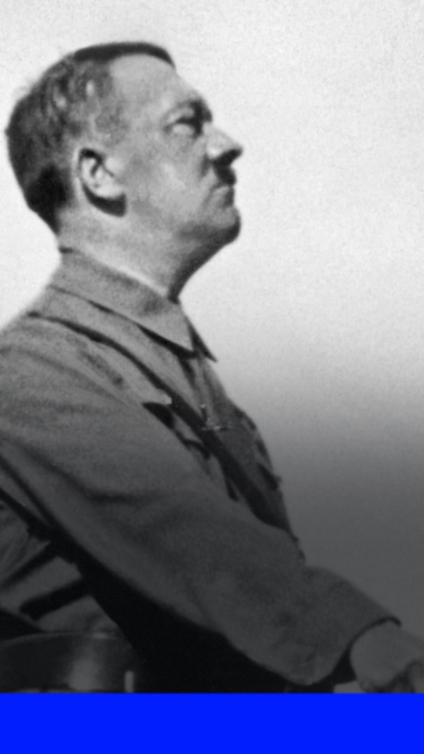 A black-and-white photograph shows a man in a suit shown in profile, gazing upward with a serious expression. The somber, contemplative pose visually reinforces the post's suggestion of reputational damage, evoking a sense of reflection or scrutiny.