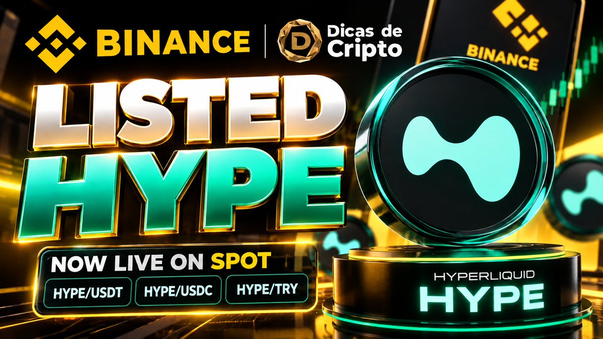 dicasdecripto's tweet photo. 🚨 BINANCE LISTED HYPE!

🔥 Hyperliquid (HYPE) is now live on Binance Spot.

Pairs: HYPE/USDT, HYPE/USDC &amp; HYPE/TRY.

⚠️ Seed Tag + high volatility.

👉 Join Binance: https://t.co/rGfumZK6Zp

#Binance #HYPE https://t.co/2DJKtr0Vmj