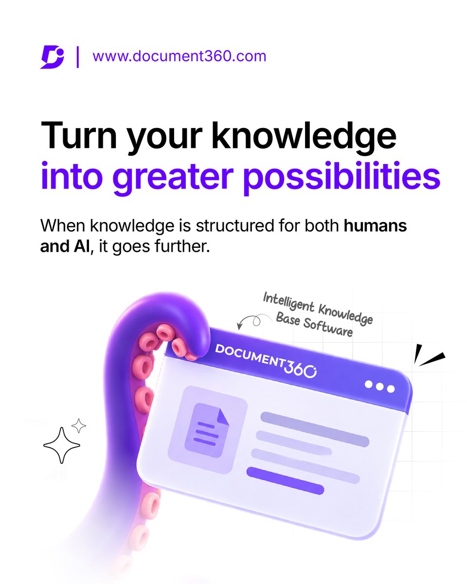 document360's tweet photo. Your documentation has the answer.

But can AI find it?

-> llms.txt helps AI find the right content.
-> .md gives AI clean, structured content.
-> robots.txt controls crawler access.

Make your knowledge easier for AI to find and use.

#AIDiscovery #Documentation #Document360 https://t.co/kvlV728WUI