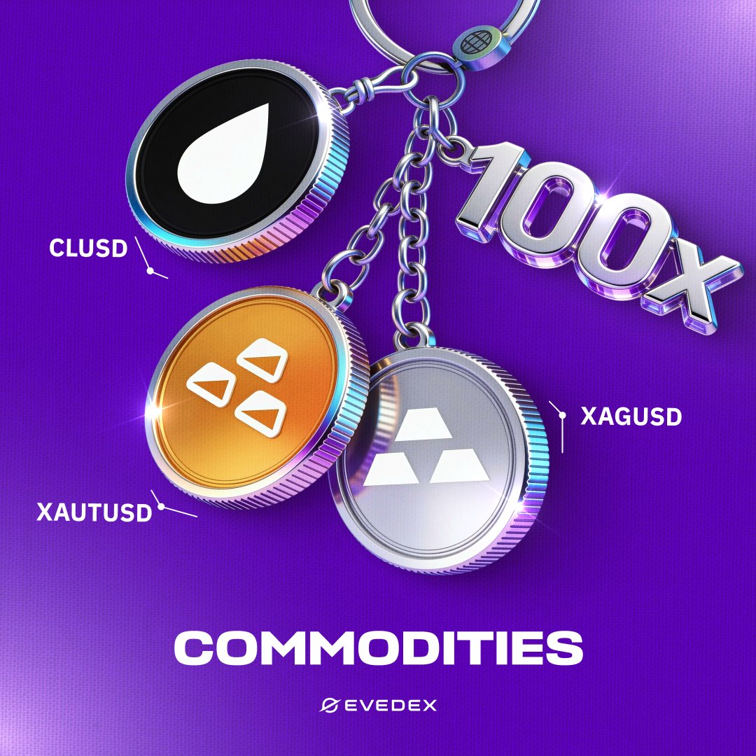 EVEDEX's tweet photo. INSIGHT: Commodities are available on EVEDEX with up to 100x leverage.

🛢 Crude oil 
🥇 Gold
🥈 Silver

What’s on your watchlist?