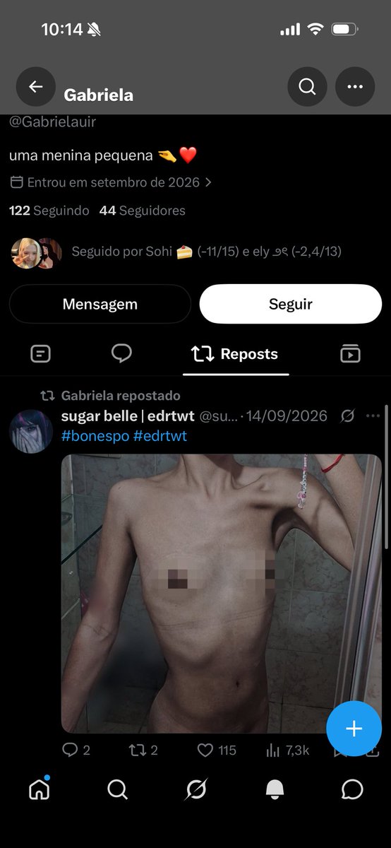 pudinz_'s tweet photo. Tem uma conta nsfw com fetiche em anorexia repostando bc de meninas do edtwt e usando foto da @sugabelle_ pfvr denunciem como falsa identidade pra conta cair https://t.co/2yL8ebhnkk