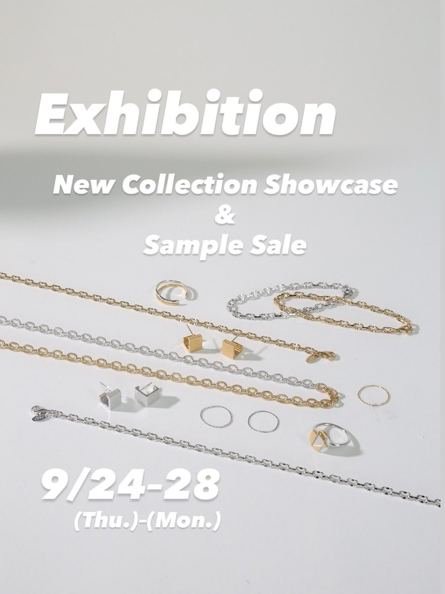 oki_jewelry's tweet photo. 【O-KI展示会のお知らせ】

2026年9月24日（木）～28日（月）
9/24（木） 14:00~20:00
9/25（金）13:00~20:00
9/26（土）12:00~19:00
9/27（日） 11:00~18:00
9/28（月） 13:00~20:00

★O-KI新作お披露目＆先行販売！
★サンプルセール（最大50%OFF）開催！
※数量限定・なくなり次第終了
★SNSフォロー＆タグ付け投稿で5%OFF！
※通常の商品もご��入いただけます

さらに、ご来場の皆さま全員へ
豪華プレゼントをご用意しております♥
ふらっと立ち寄れる展示会です。ぜひ遊びに来てください！

【会場】
Popularity gallery&studio （渋谷・神宮前）
〒150-0001 東京都渋谷区神宮前2-3-24
（銀座線 外苑前駅3番出口より徒歩8分）