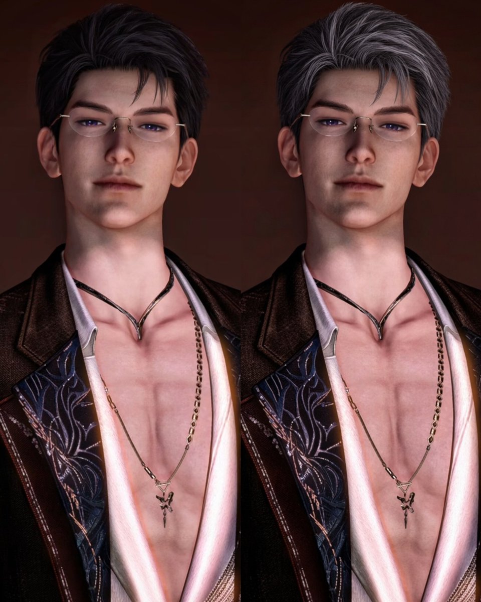 calebpulse's tweet photo. Silver hair and glasses on Caleb... the immediate shift to prime Papaleb energy is insane. https://t.co/YIjSre3oRz