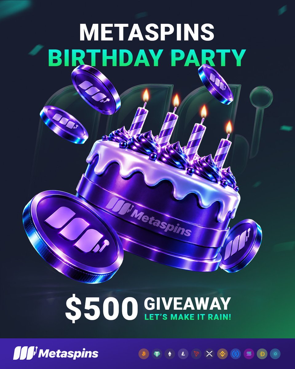 metaspinscasino's tweet photo. 🎂 TOMORROW, WE MAKE A WISH.
🌧️ THEN WE MAKE IT RAIN.

Metaspins birthday calls for a $500 celebration 💸

Tomorrow at 2 PM CET!

RT + drop your Metaspins ID for a chance to win $20.

Your party invite is below 👇 https://t.co/zq5lx6Z7bc