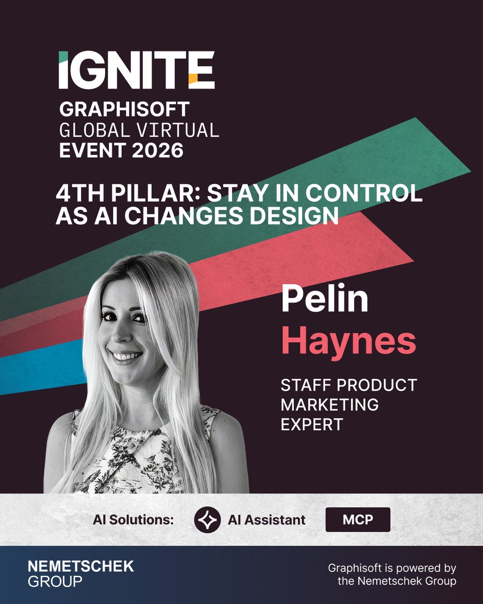 GRAPHISOFT's tweet photo. Dive into the fourth and final pillar of Ignite - Graphisoft Global Virtual Event 2026 with us: "Stay in Control as AI Changes Design." Pelin Haynes shares a look at our AI solutions and MCP Strategy and Solutions.
Register now: https://t.co/SraNFFYVly https://t.co/nXzeTvc4Fl