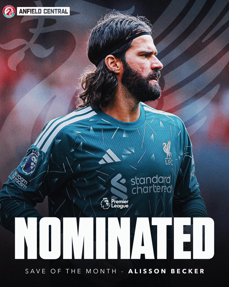 ATFooty_'s tweet photo. Alisson’s save against Bournemouth has been nominated for the Premier League save of the month award for September! 🧤✨ https://t.co/gohi05iZyS