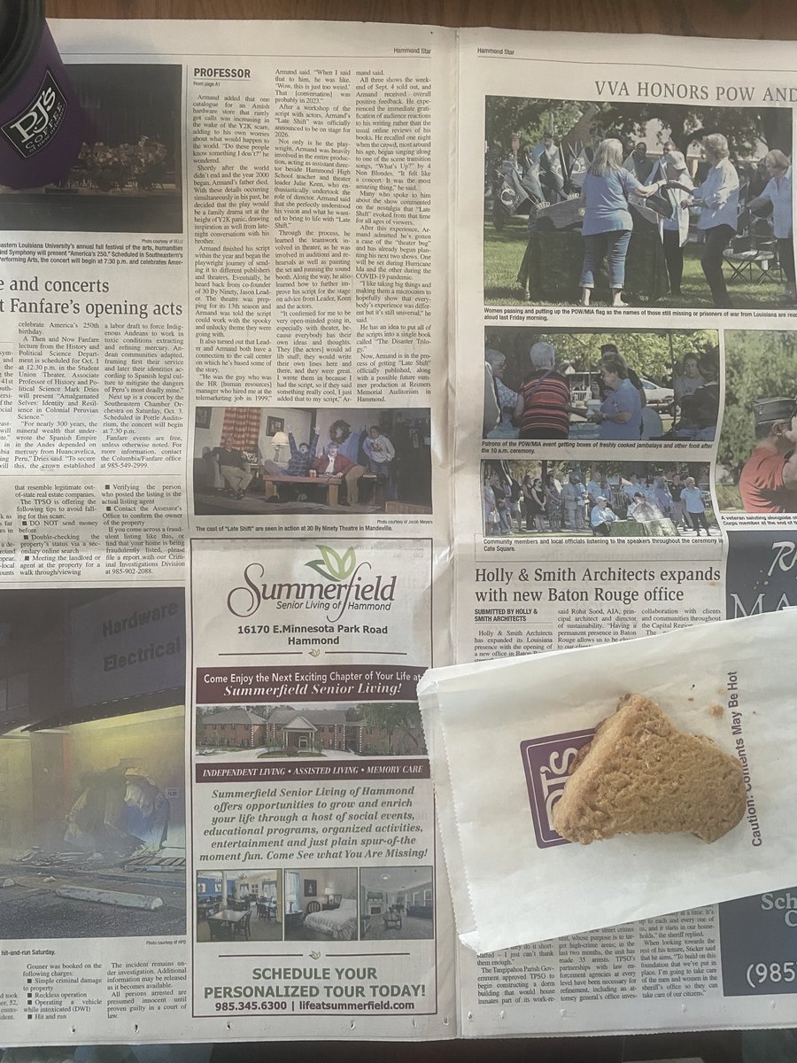 darmandauthor's tweet photo. Grateful for the nice little write-up about my play in @hammondlastar https://t.co/mGEQWIn6F2
