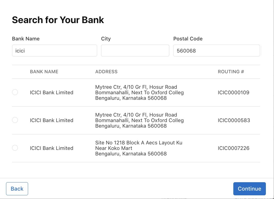 its_oByes's tweet photo. My ICICI bank IFSO is not listed in the apple developer account when adding the bank detail for my ios app , what to do ? 

here is my bank detail  :
Branch DetailsBank
Name: ICICI Bank
Branch: Bangalore Madiwala , india 
IFSC Code: ICIC0005217 https://t.co/dAdps7iq1n
