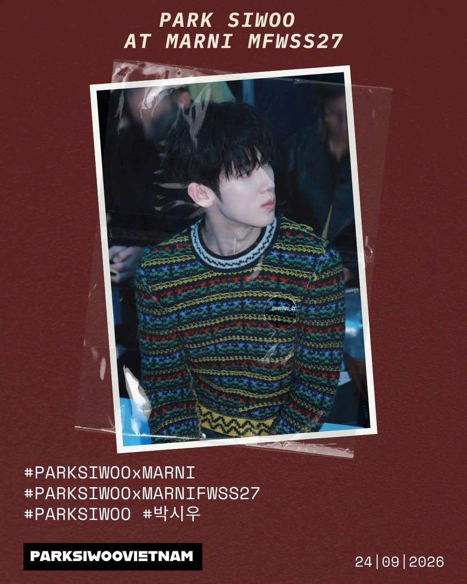 ParkSiwooVN's tweet photo. Park Siwoo has a way of making every moment feel like his own.

 박시우는 모든 순간을 자신만의 것으로 만듭니다.

PARK SIWOO AT MARNI MFWSS27
#PARKSIWOOxMARNI
#PARKSIWOOxMARNIFWSS27
#PARKSIWOO #박시우

Cre: sweeties_ss https://t.co/kEwX7ST7tN