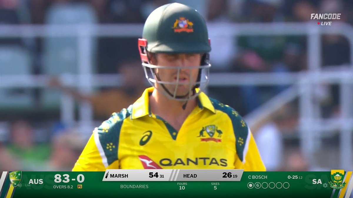 headyy62's tweet photo. 50 for the bison in just 31 deliveries !!
#SAvAUS https://t.co/DLoXLTuJrS