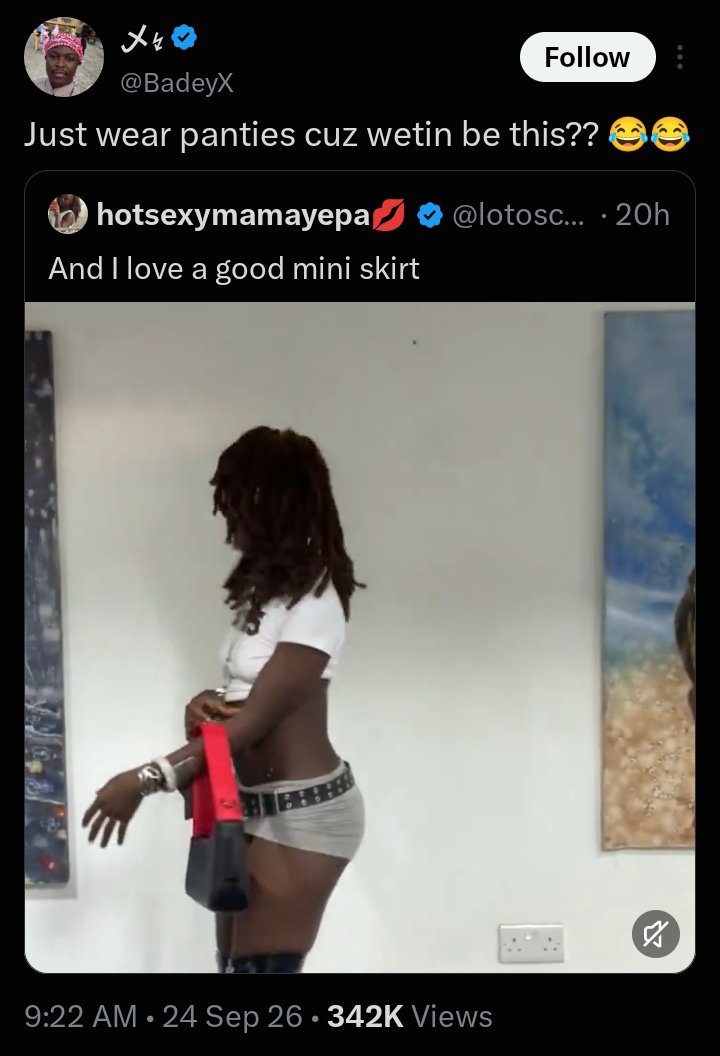 terrepsalasi's tweet photo. Just no wear panties cuz wetin be this??😂😂 https://t.co/kS8zWgWMTC
