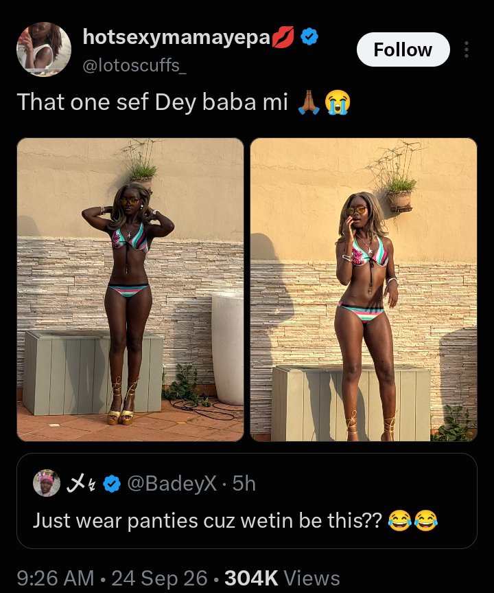 terrepsalasi's tweet photo. Just no wear panties cuz wetin be this??😂😂 https://t.co/kS8zWgWMTC