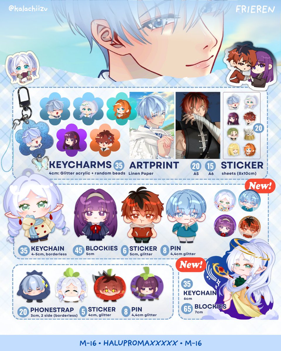 kalachiizu's tweet photo. (💖 + 🔁 are appreciated!)
@kalachiizu's #CF23 Pre Order + GA 

🗓️ Closes on 1 October 2026
📬 Pick-Up @ CF23 &amp; Mail Order available
✨ Pandavva • Frieren • LADS • MXTX
⚠️ limited stock ots for acrylic goods
🔗 https://t.co/xvoWcRvA5P

#cf23catalogue #comifuro https://t.co/sQDOvDX4ZR