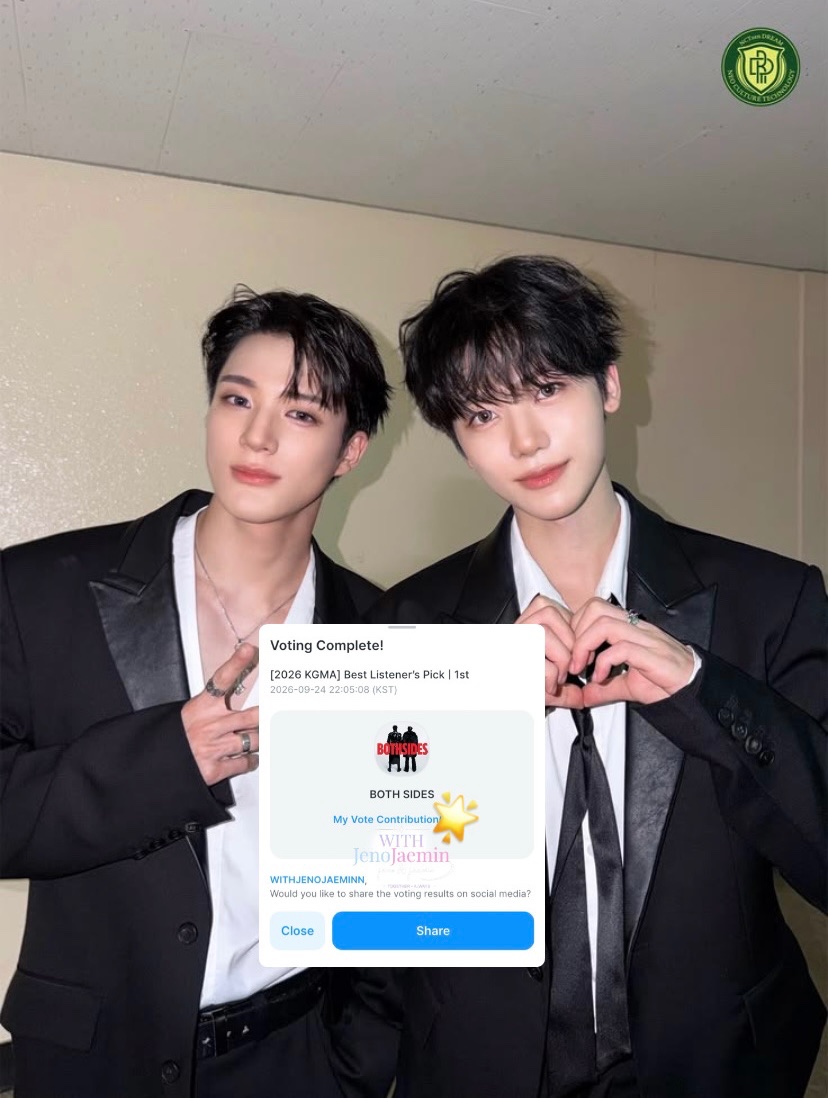WITHJENOJAEMIN's tweet photo. ⭑.ᐟ 🛎 𝗗𝗔𝗬-𝟮 [𝟮𝟬𝟮𝟲 𝗞𝗚𝗠𝗔 𝗕𝗲𝘀𝘁 𝗟𝗶𝘀𝘁𝗲𝗻𝗲𝗿’𝘀 𝗣𝗶𝗰𝗸 | 𝟭𝘀𝘁] 

กริ๊ง ๆ ก่อนนอนคืนนี้ ขอชวนทุกคนมา #โหวตเพื่อเจโน่แจมิน ไปด้วยกัน 💪

ใกล้จะปิดโหวตรอบแรกแล้ว อย่าลืมแวะมาเติมใจพาคุณเจโน่คุณแจมินขึ้นอันดับที่ 1 ไปด้วยกันนะคะ 🐶🐰

LET’S VOTE FOR JENO & JAEMIN! 🩵🩷

หากมีข้อสงสัย dm 
@WITHJENOJAEMIN มาได้เลย 🩵🩷