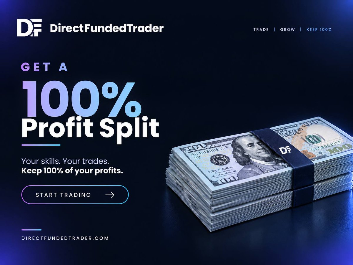 Direct_Funded's tweet photo. Why settle for a split?

Trade your strategy.
Keep 100% of your profits.

No profit sharing. Just trade, perform, and keep what you earn.

https://t.co/yRTaSMtTrD https://t.co/1kVOszss1d