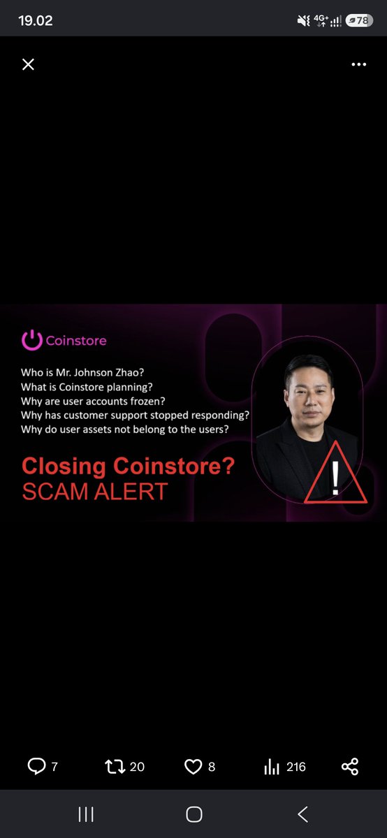 xcersee's tweet photo. @CoinstoreExc Scamm https://t.co/Ha2R8sI6PT