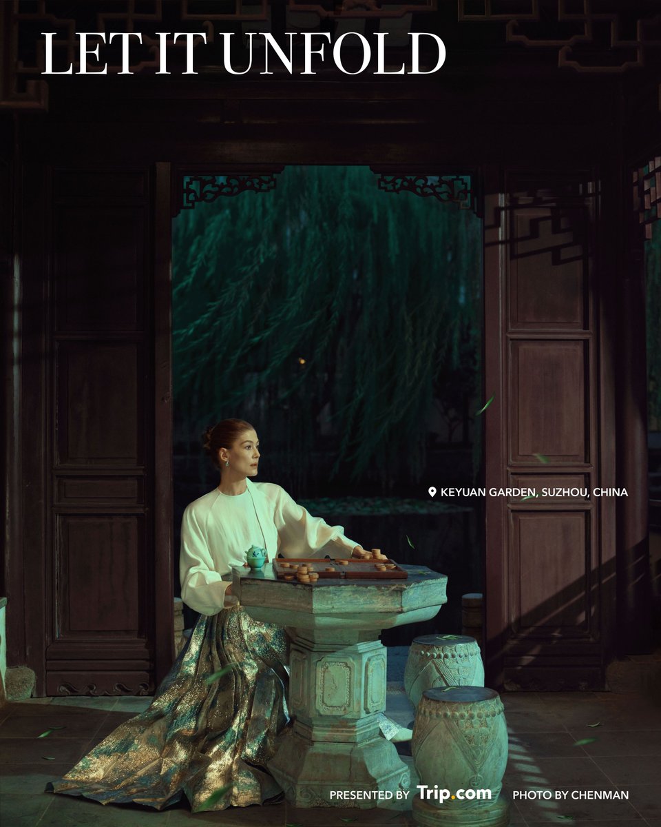 tripcomgroup's tweet photo. What would you discover if you looked beyond the postcard?
Rosamund Pike’s journey through Suzhou begins with Hanfu — and unfolds much further.
#Suzhou #LetitUnfold https://t.co/gxp58AGJeG
