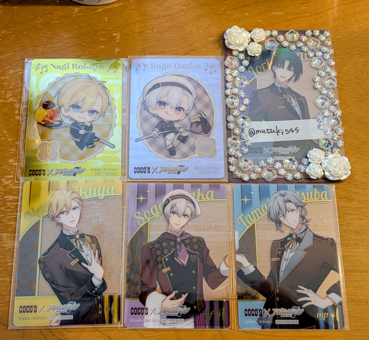 mutukisss's tweet photo. 【交換】アイドリッシュセブン　アイナナ
COCO'S　ココス　クリアカード
【譲】第1弾、環　壮五
　　　第2弾、壮五　ナギ
　　　第3弾、ナギ
【求】第3弾　フラウェ
郵送でのお取引を希望しています。
よろしくお願いいたします🙇 https://t.co/A0nL5hEWps