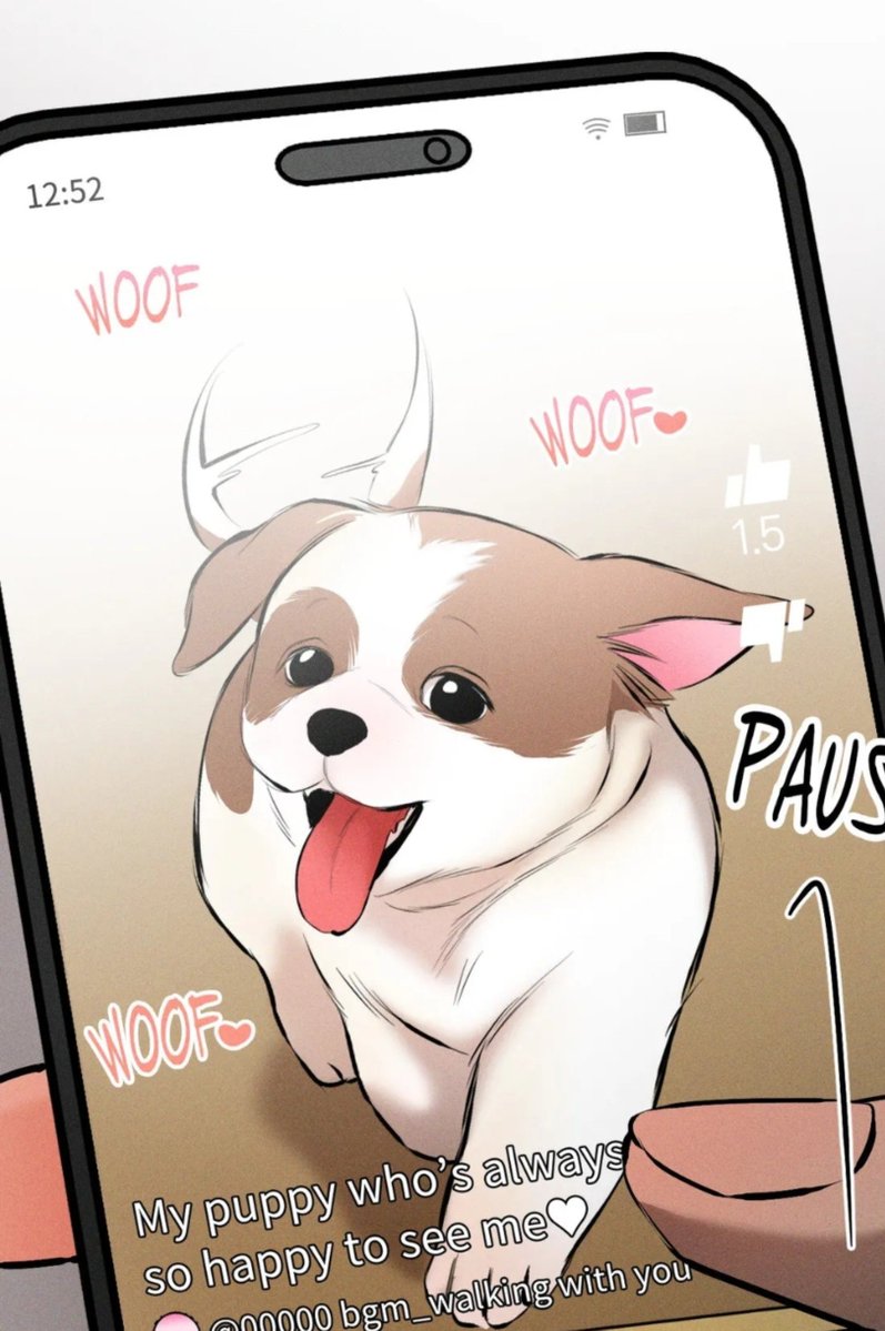 yoonjaess's tweet photo. looking at the cute, happy puppy clip made jaeyi think of ideum 😆🥹🤭🤍 and he almost seems to be in disbelief 😧 when he received a text from ideum saying that he was grabbing lunch with his intructor and he is so SO jealous 😾😌🤭❣️ https://t.co/HwXAGcIH1G