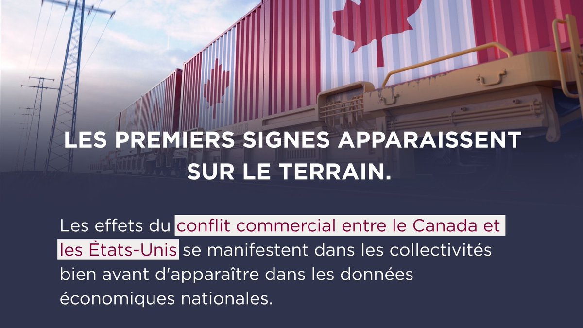 ReseauFCM's tweet photo. Une étude de la FCM, de l’@iveybusiness et de la Ville de London (@CityofLdnOnt) montre que les municipalités sont le premier ordre de gouvernement à sentir les impacts des perturbations commerciales : investissements reportés, chaînes d’approvisionnement désorganisées et pression accrue sur les entreprises locales.

Pour en savoir plus : https://t.co/a6cVHdgfdV
