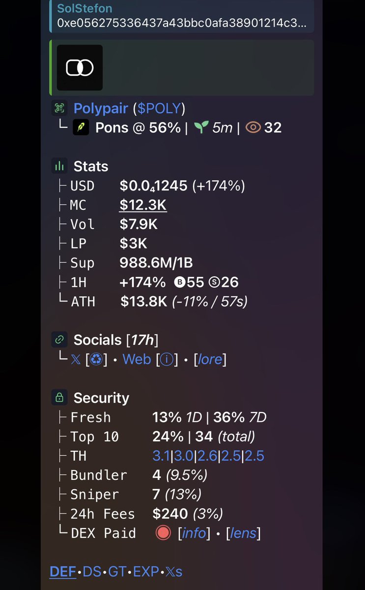 Calvincalls's tweet photo. $POLY
CA

0xe056275336437a43bbc0afa38901214c30273884 https://t.co/OllmjnrZrH