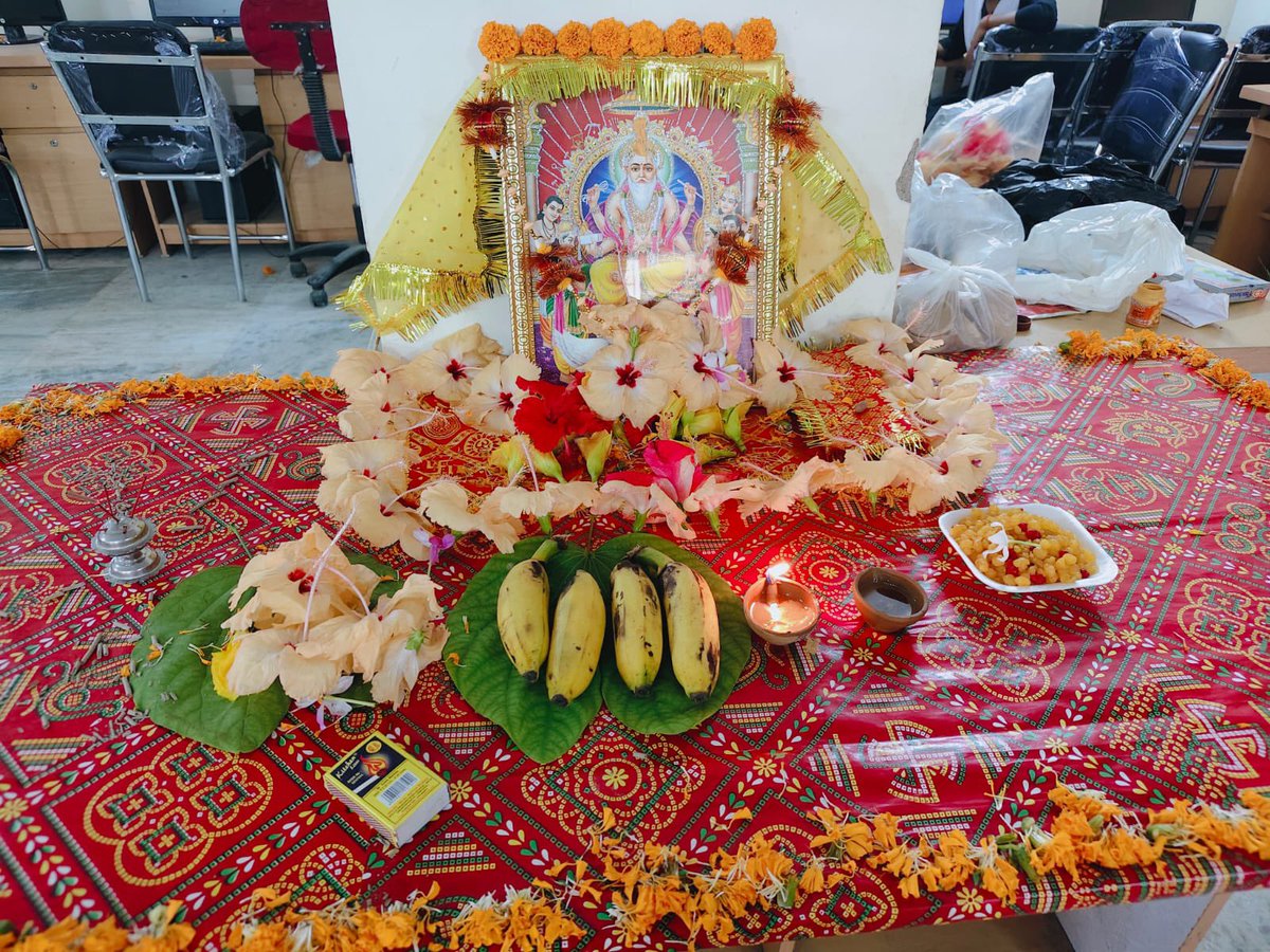 GwpMuzaffarpur's tweet photo. 🛠️✨The Vishwakarma Puja celebration at GWP Muzaffarpur was marked with great enthusiasm, unity, and devotion! 🎨🔧
#VishwakarmaPuja2026 #GWPMuzaffarpur #EngineeringLife #LordVishwakarma #SkillIndia #InnovationAndCraft #WorkshopVibes https://t.co/8awRXRejFw