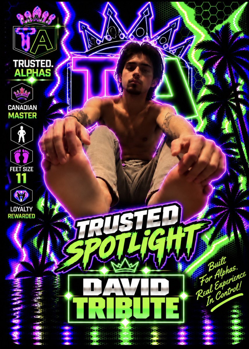 TrustedAlphas's tweet photo. TRUSTED SPOTLIGHT
DAVID TRIBUTE — @Davidstributez
19.  Straight. College athlete look. Size 11. Adult findom / cashmaster page.
If you follow alpha and lifestyle accounts on X, you’ve seen a lot of new pages using the same titles. @Davidstributez is one of the consistent ones that stays on-brand.
Regular posts. Clear presentation. Details and official links are in the bio.
Straightforward approach: read the profile first, then use the links listed there.
No meetups. No time-wasting. Respect the boundaries on the account.
This is not an official X feature. Just a spotlight on an active 18+ creator page. Check the profile and decide for yourself.
Follow @Davidstributez
Turn on notifications.
Approach with respect.
🐾 Trusted list + daily control drops
✅ TRUSTED ALPHAS
Built for alphas.
Over 18s only. Consensual adult content only.