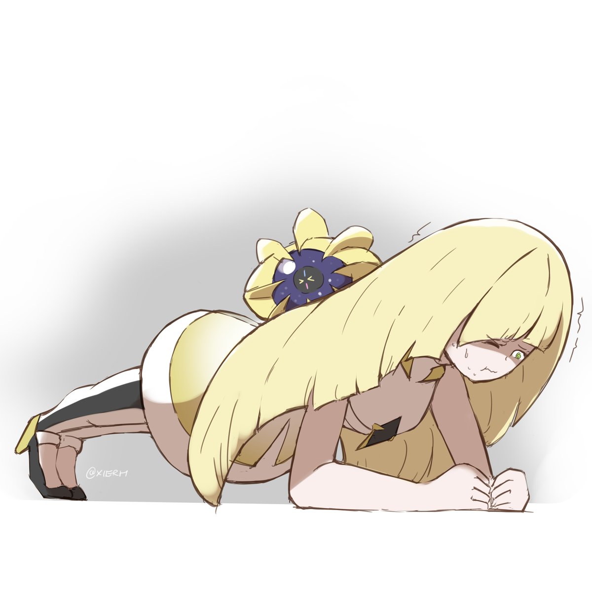 xierh's tweet photo. Been a while since I saw something that made me laugh so much, can’t unsee the planking lusamine meme now 😂 https://t.co/XYG5PbVrOf