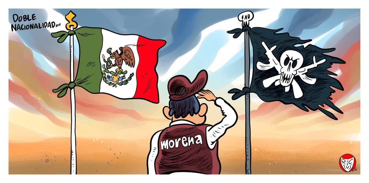 monerorictus's tweet photo. "Doble nacionalidad". Cartón publicado en @ElFinanciero_Mx https://t.co/DxArdbwlwr