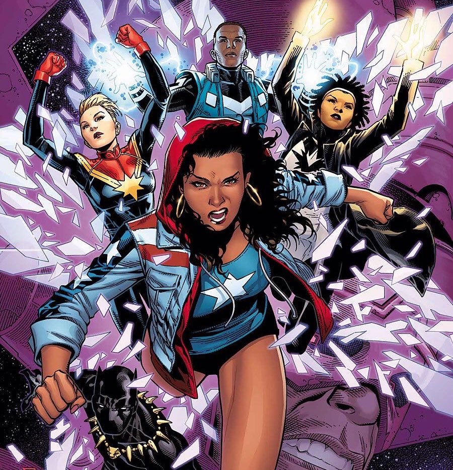 Lilyofleaves's tweet photo. The loss cultural identity in mcu America Chavez + black, Afro latina influences in her character 🧵🪡 https://t.co/00fRrla2Og