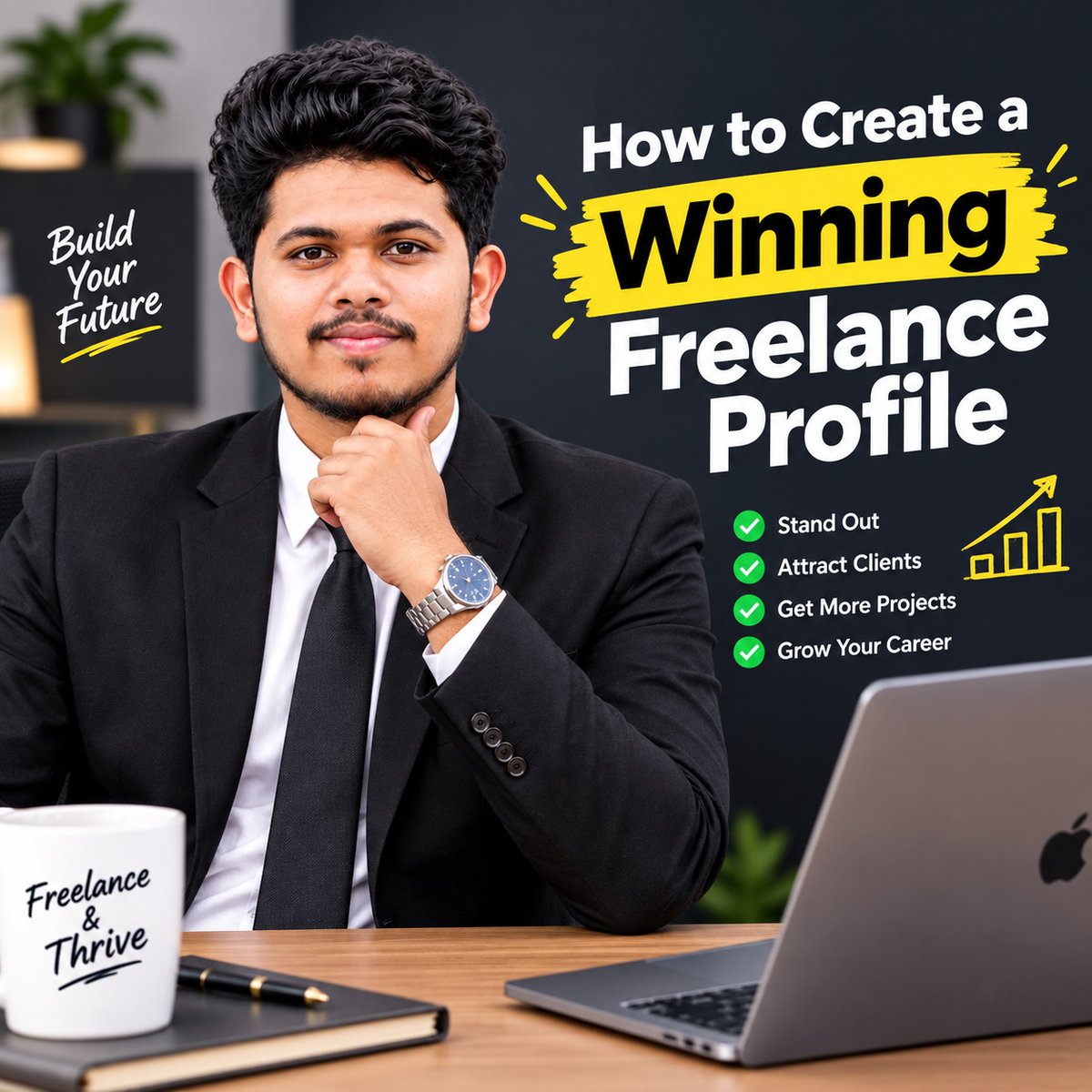 rhzisan's tweet photo. How to Create a Winning Freelance Profile 

Make your profile:
 Professional
 Clear
 Skill-focused
 Portfolio-driven
 Client-focused
Your profile is your first impression—make it count! 

#Freelancing #FreelancerJishan #DigitalMarketing #FreelanceTips https://t.co/J04J5xNOUu