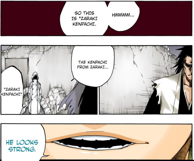 0relevance's tweet photo. @RKVSVerse Because Kenpachi is just as he imagined. He had an implanted idea that Kenpachi was unbeatable and unconsciously nerfed himself. He was a stupid child who imagined his enemy an unattainable monster. https://t.co/M6JyeiCr9I