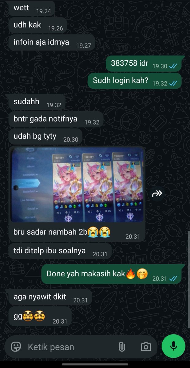Zaaa_store12's tweet photo. Done lagi jokgen legend 5⭐️ no lose 🤗🔥

Next order bisa DM/WA admin di bio ya guysh📩🤗🔥
#zonauang #zonajajan #zonacuan #jokimlbb https://t.co/2Crq9fUR1P