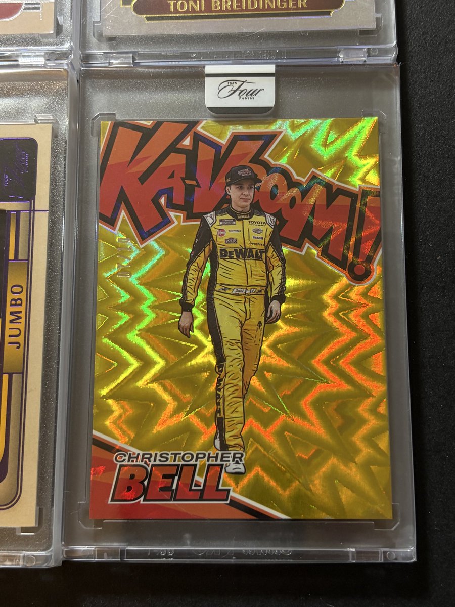 NoriRacing's tweet photo. グループブレイク参加してPanini TURN Four ゴールドカブームゲットした！めっちゃ嬉しい！
日本にNASCARゴールドカブームは、これしかないんじゃない？持ってる人いたら友達になりたい。 https://t.co/pM525iyMQ1