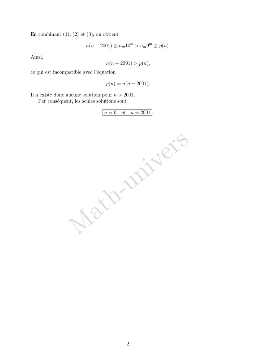 math_univers's tweet photo. Exercice  — Académie de Rennes, 2001

📘 Retrouvez cet exercice ainsi que 39 autres exercices corrigés dans le livre :

Olympiades Académiques de Mathématiques – Recueil de 40 exercices corrigés

🛒 [Découvrir le livre sur Amazon]
https://t.co/KAsHdIZ097 https://t.co/jaDKXP2p95