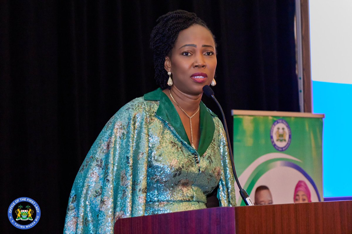 Ladyfatimabio's tweet photo. Last night, the Office of the First Lady of Sierra Leone had the honour of hosting a special celebration following the proclamation of November 27 as the World Day for Ending Early, Child and Forced Marriage.

It was a powerful gathering of Presidents, First Ladies, Ministers, development partners, United Nations Ambassadors, and advocates united by one shared purpose: to strengthen our collective commitment to ending child, early and forced marriage and protecting the future of every girl.

In my remarks, I expressed my heartfelt gratitude to all those who have supported this journey and called on more leaders, governments, institutions, and partners around the world to join me in turning this global commitment into meaningful action.

I am especially grateful to His Excellency President Julius Maada Bio, whose unwavering support and encouragement have strengthened me throughout this journey. His belief in the importance of protecting our girls and ending child, early and forced marriage has been a constant source of encouragement. I do not take that support for granted, and I am deeply grateful to have him standing with me in this fight.

This achievement is not the end of the journey—it is a renewed beginning. Every girl deserves the freedom to grow, learn, dream, and determine her own future without being forced into marriage before she is ready.

My sincere appreciation also goes to Africell Sierra Leone for sponsoring this important occasion and supporting our continued advocacy.

Together, with courage, partnership and collective action, we can turn this global commitment into lasting change for girls everywhere.

FMB
