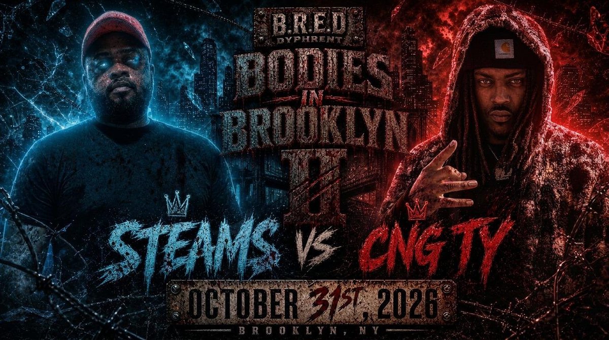 WingedTruth529's tweet photo. ANNOUNCEMENT #5
@Steamsley vs @ChopnGoTy
ITS GETTING SPOOKY FOR BODIES IN BROOKLYN II 
GET UR PRESALE TIX NEOW‼️‼️
OCT 31ST 🎯 
SUNSET PARK- BROOKLYN 
SPOT NEAR U 
4310 3RD AVE,  11232
PRESALE TIX : CASHAPP $BRED1224
‼️THERE WILL BE A LIVE STREAM ON TWITCH
FOLLOW @POLOPAULMUSIC https://t.co/CmCinwERd9