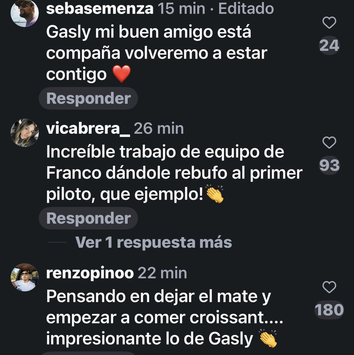 SCHUMIxACADE's tweet photo. JAJAJAJA No puedo con los comentarios que dejaron en el IG de Alpine 

🤣🤣🤣 https://t.co/vZfsX0urTB