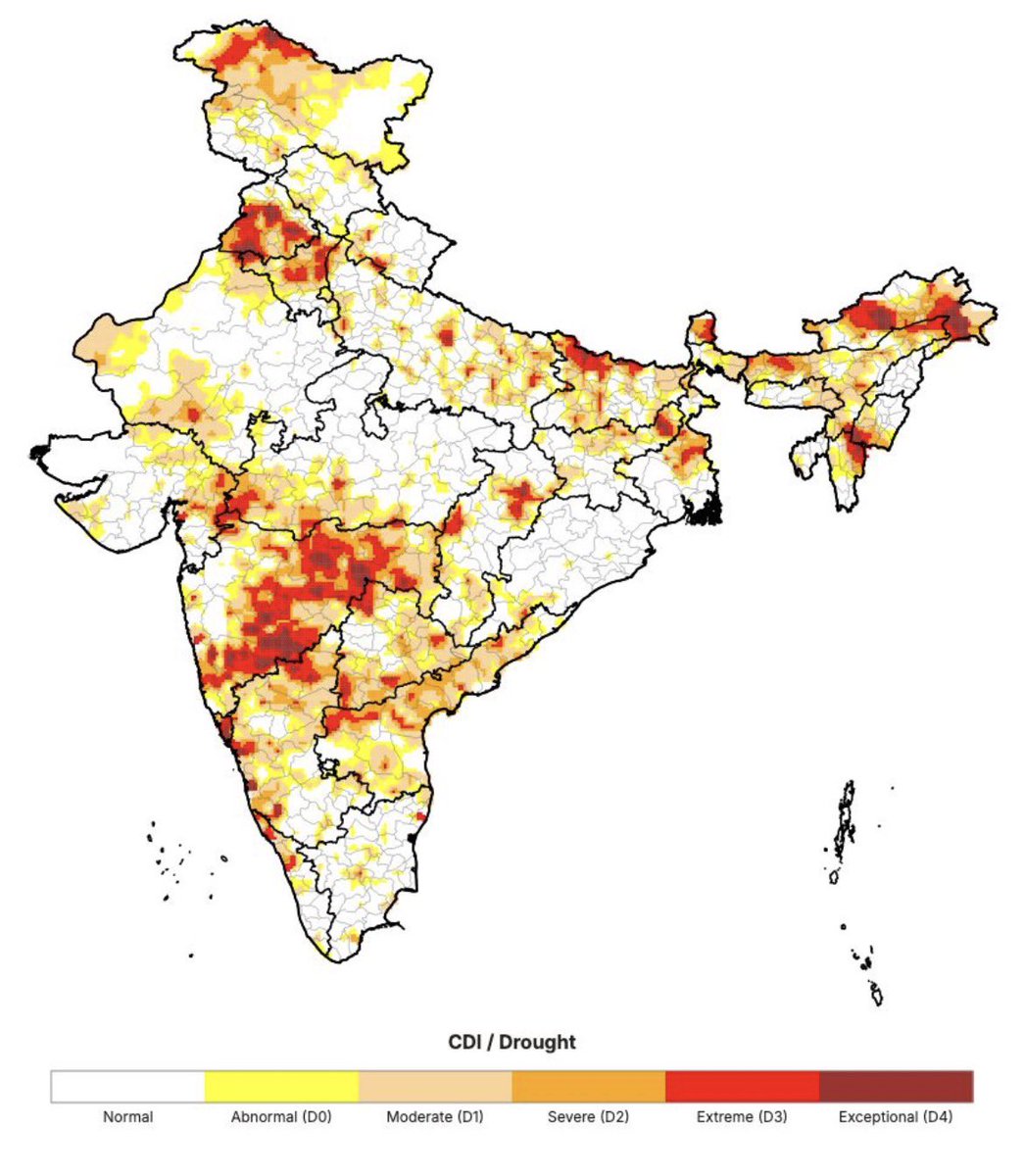 vmishraiit's tweet photo. About 50% of the country is facing drought like conditions based on 23rd September update from India Drought Monitor https://t.co/YO6PInQnpB
#Drought #monsoon #elnino @down2earthindia @DoWRRDGR_MoJS @AgriGoI https://t.co/asrJ33P9Ip