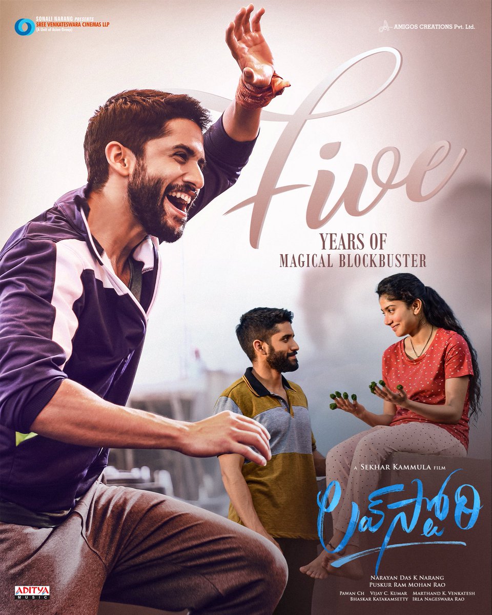 chay_akkineni's tweet photo. 5 years of #Lovestory 

A film and team dear to me ❤️

@sekharkammula @Sai_Pallavi92 @SVCLLP @AsianSuniel #VijayCKumar  #PusukurRamMohanRao
#BharatNarang #Amigoscreations @pawanch19 https://t.co/tGkl9zzilJ