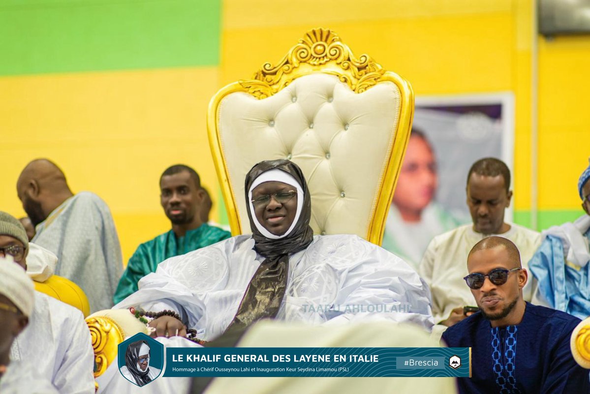 taaru_ahloulahi's tweet photo. LE KHALIF GÉNÉRAL DES LAYENES EN ITALIE 🇮🇹

Voici quelques photos prises à l'occasion de la visite du Khalif des Layènes Seydina Mouhamadou Lamine Lahi. Et ce, dans le cadre de l'inauguration de Keur Seydina Limamou Lahi à Brescia 🤍✨

#Taaruahloulahi #Italie #Brescia https://t.co/yIP4n8NnNW