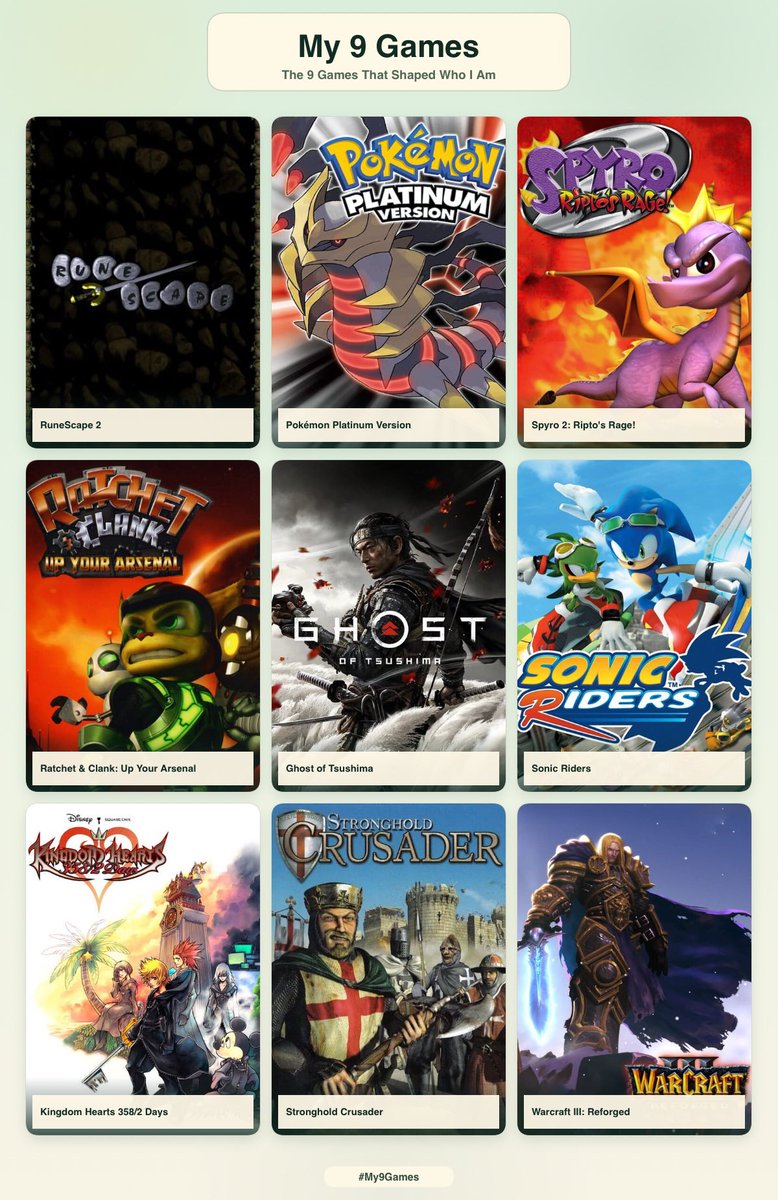 Lee_FinalVer's tweet photo. 9 games that made me :3 https://t.co/Cks26Kp8qe