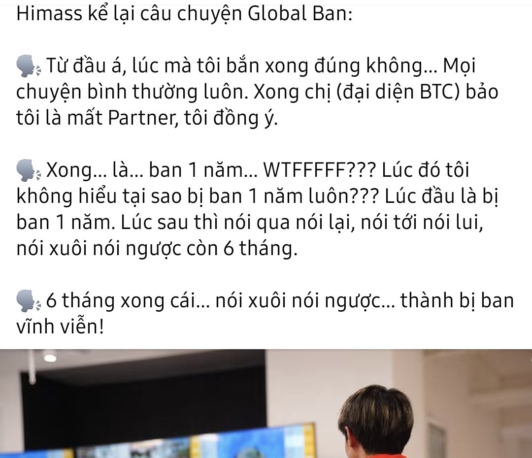 Dinu130618's tweet photo. Himass retells the Global Ban story:

🗣️ "From the beginning, right after I finished playing, right... everything was completely normal. Then the lady (representing the Organizing Committee) told me that I lost my Partner status, and I agreed.

🗣️ Then... it became... a 1-year https://t.co/ijuHRADhX9