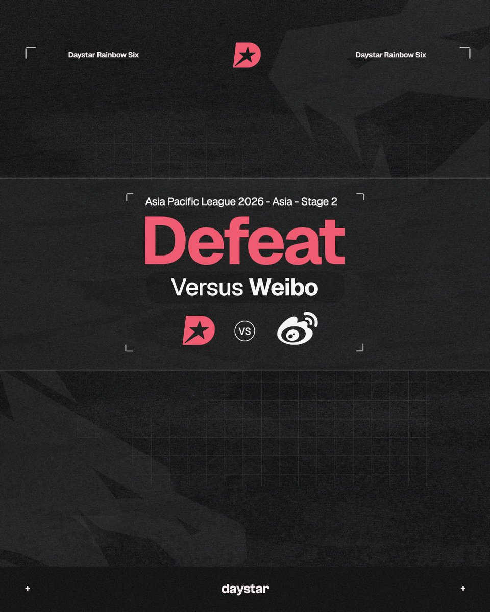 DAYSTARGG's tweet photo. Our Stage 2 ends today. Thank you for all the support, we'll be back! 

GGWP @WBGEsports 

#ChaseTheSun☀️ https://t.co/VShyaQWPQG