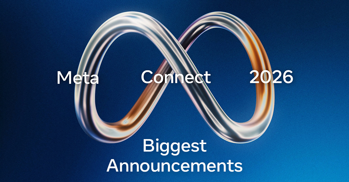 lenslist's tweet photo. @Meta  Connect 2026 was all about moving computing beyond the screen 👓 Muse on AI glasses, Ray-Ban Meta Audio, Ray-Ban Meta Gen 3, Display updates + new 100g @MetaVR_Official VR Glasses.

We break down the biggest announcements and what they mean for Meta’s future. Read everything about Meta Connect 2026 on our blog.
https://t.co/Bo130Bm3s6