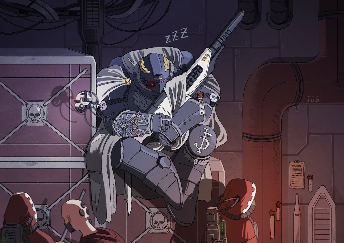 Aliu_flowbird's tweet photo. 鸦,在角落睡大觉
#Warhammer40k #SpaceMarine2 #ravenguard https://t.co/HbOjVuLZGO