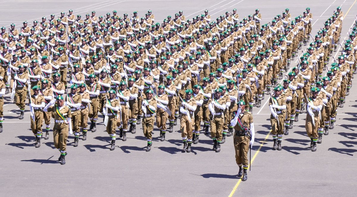 NYS_Ke's tweet photo. PARADE REHEARSALS INTENSIFY AHEAD OF THE PASSING-OUT PARADE

Today, the Deputy Commandant General, Paramilitary Training and National Service, Evans T. Yaite, reviewed the ongoing recruits’ parade rehearsals at the NYS Paramilitary Academy, Gilgil, as preparations for the upcoming Passing-Out Parade intensify.

The DCG. was accompanied by the Director, Paramilitary Academy, SACG. Loice C. Koech, MBS, the Regional Commander, Rift Valley Region, SACG. Gilbert Maina, OGW, and other senior officers from the Academy.
The DCG. urged the recruits to uphold the core values of the Service, emphasising that excellence is achieved through commitment, discipline, dedication and continuous practice.
#HudumaKwaTaifa