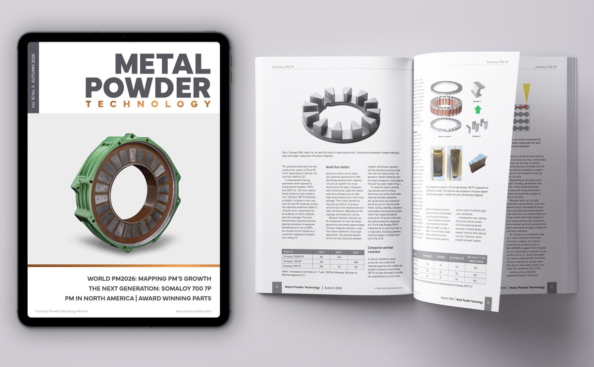 PMRMag's tweet photo. 📌 The Autumn 2026 issue of Metal Powder Technology magazine is out now!
📥 Get your free PDF download here: https://t.co/vfowE6K8HA
📑 Visit the following link to read the issue in your browser: https://t.co/6Nv9N6wd7u
#powdermetallurgy #metalpowders https://t.co/uwIHpwA7a2