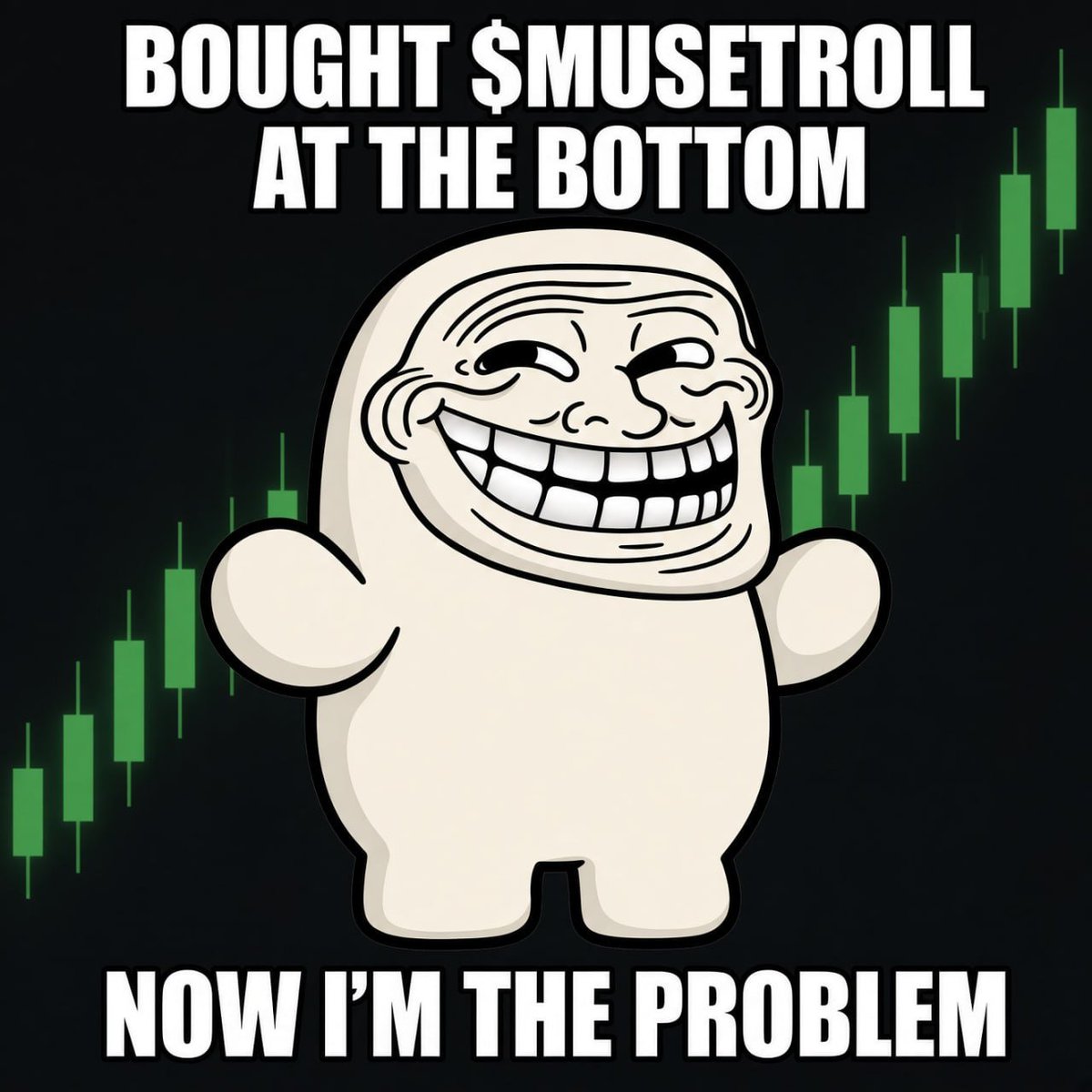 MuseTroll's tweet photo. You can't rug a TROLL. You can only watch him pump. $MUSETROLL https://t.co/0tzapcFd9x