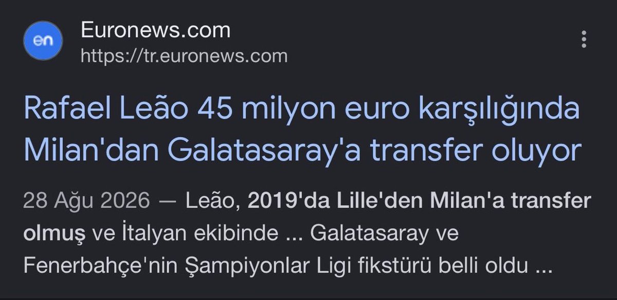 FenerSports_tr1's tweet photo. Galatasaray’ın Leao aldığı gün parayı göndermesi tesadüfmü mesala https://t.co/66Tzwsk0Vk